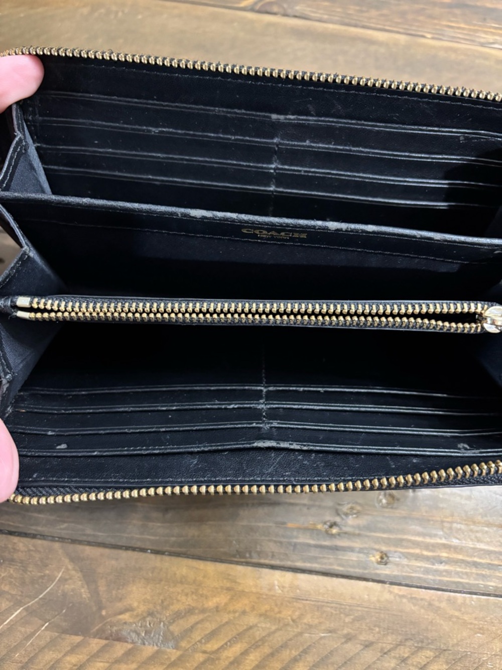Coach Accordian Zip Wallet in Python-Embossed Leather - Picture 8 of 11